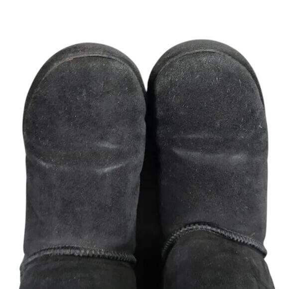 Bearpaw Shoes Womens 9 Boots Winter Comfort Warm Emma Short Leather Wool Black - Picture 11 of 14
